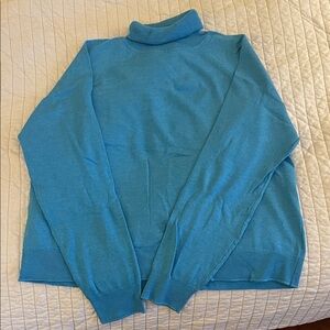 Mango Blue Turtleneck Sweater